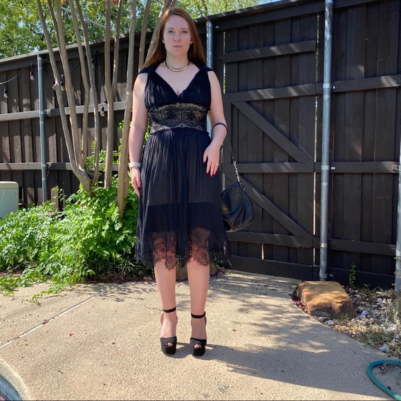 Max Studio 100% Silk Cocktail Dress in Black - Picture 2 of 13